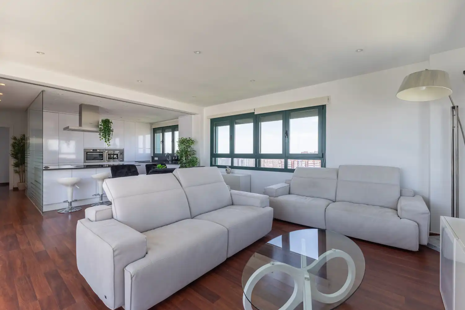 Living room of Attic for rent in Valencia  with Air Conditioner, Heating and Parquet flooring