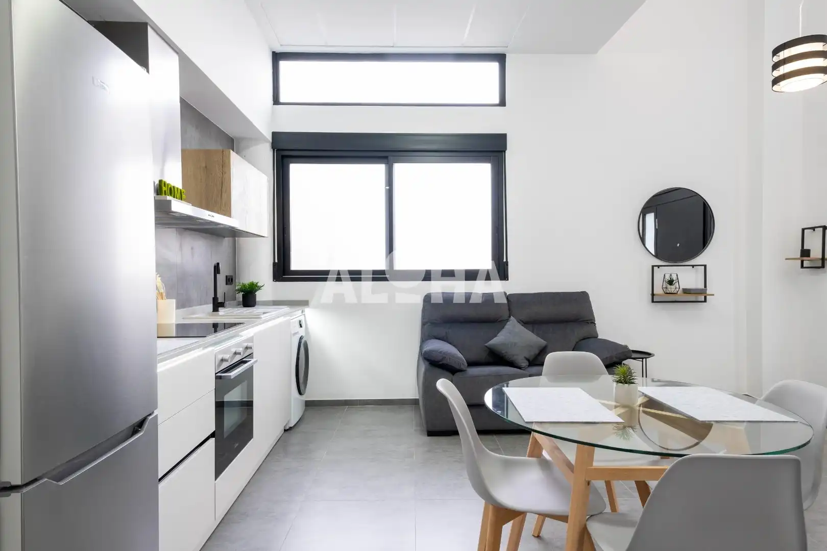 Sala d'estar de Apartament de lloguer en Moncada amb Aire condicionat, Calefacció i Moblat