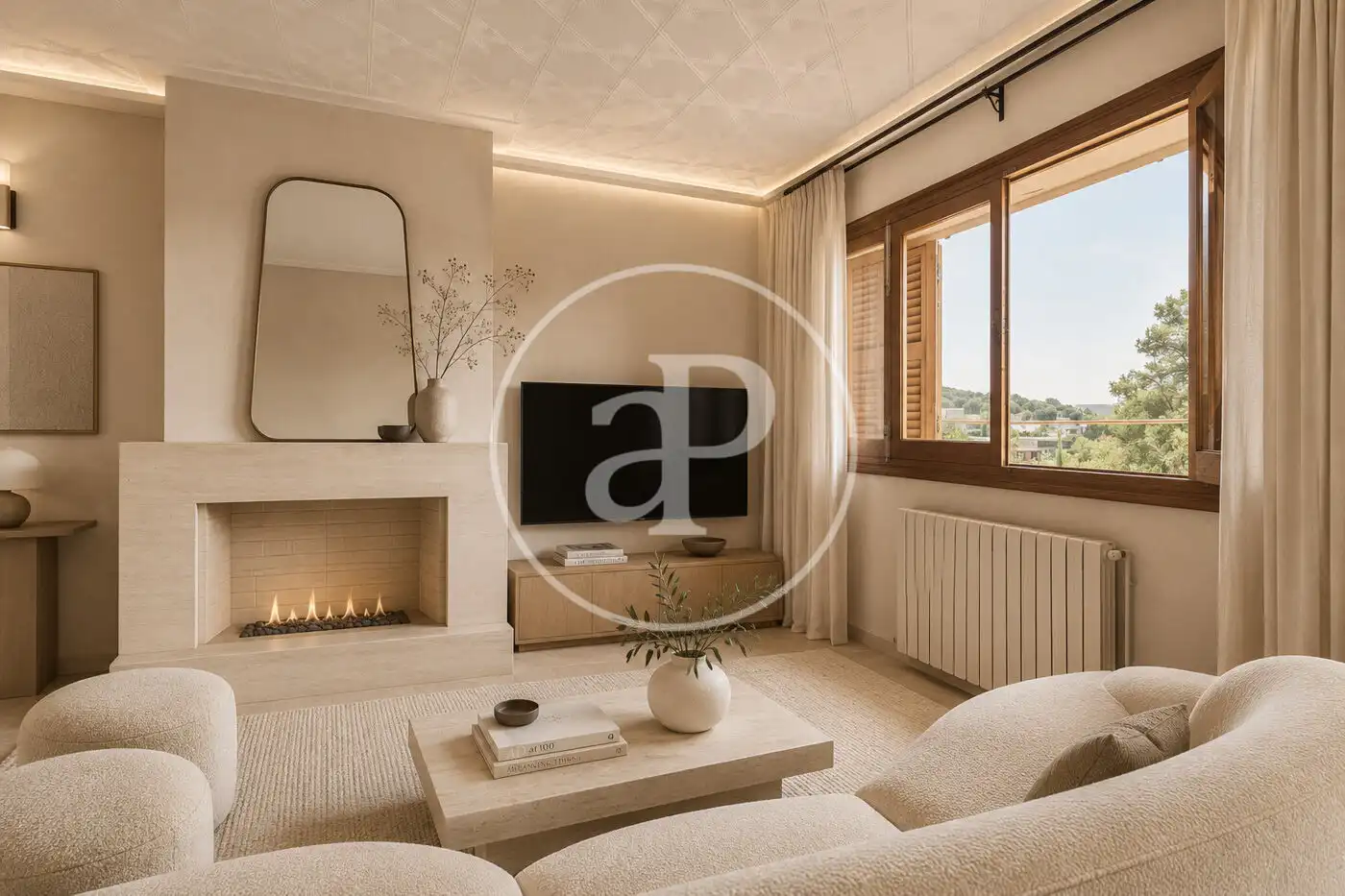 Sala d'estar de Casa o xalet en venda en Calvià amb Aire condicionat, Calefacció i Jardí privat