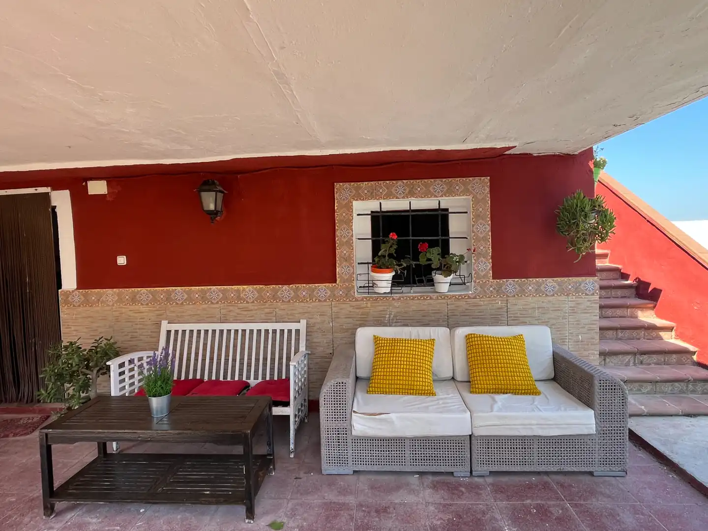 Terraza de Finca rústica en venta en El Burgo de Ebro con Aire acondicionado, Calefacción y Jardín privado