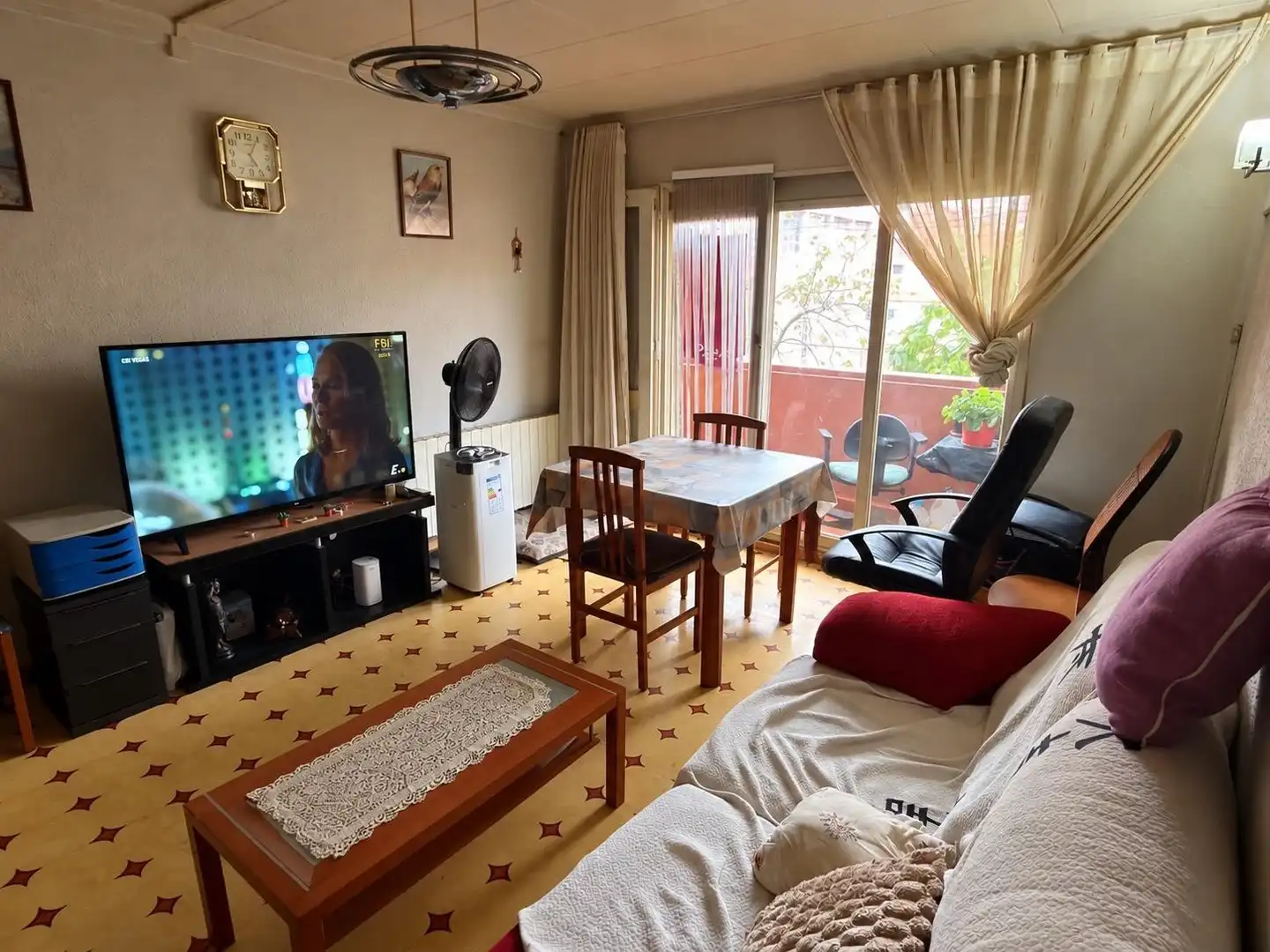 Sala de estar de Piso en venta en Sabadell con Calefacción, Amueblado y Balcón