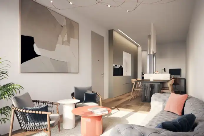 Sala de estar de Piso en venta en Barcelona con Aire acondicionado, Calefacción y Parquet