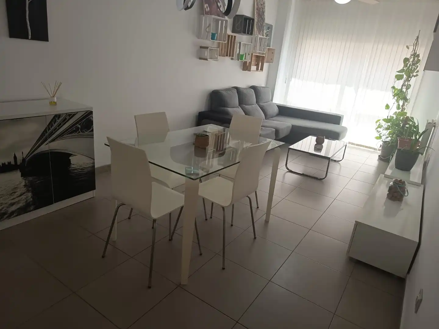Comedor de Piso de alquiler en Burriana / Borriana con Aire acondicionado, Calefacción y Amueblado