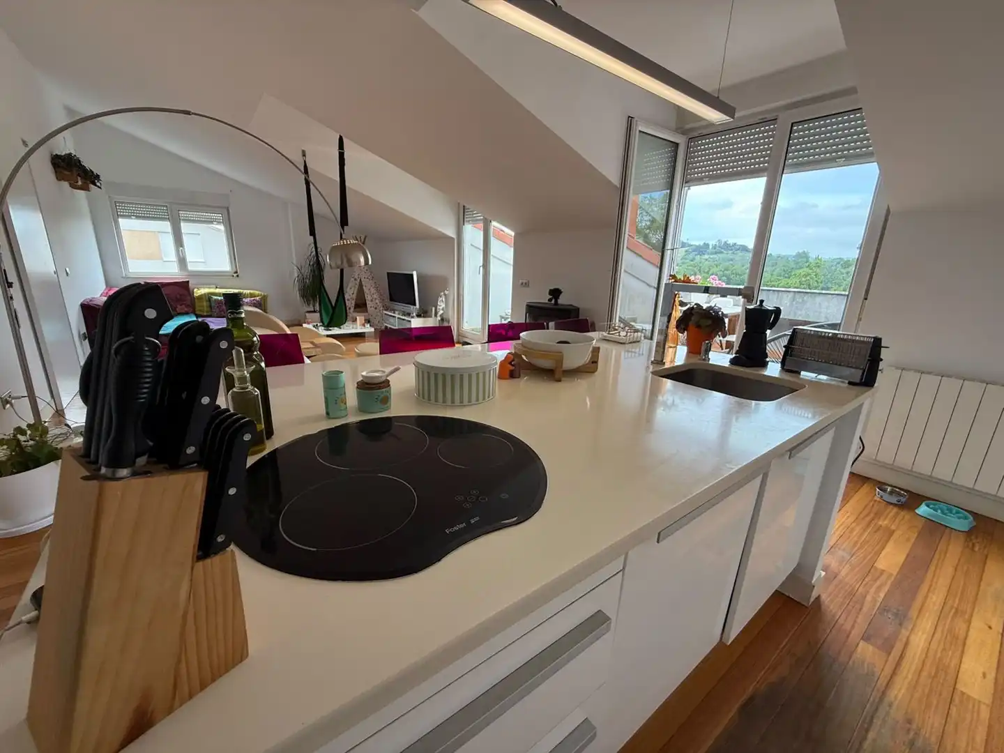 Kitchen of Attic for sale in Entrambasaguas  with Heating, Parquet flooring and Terrace