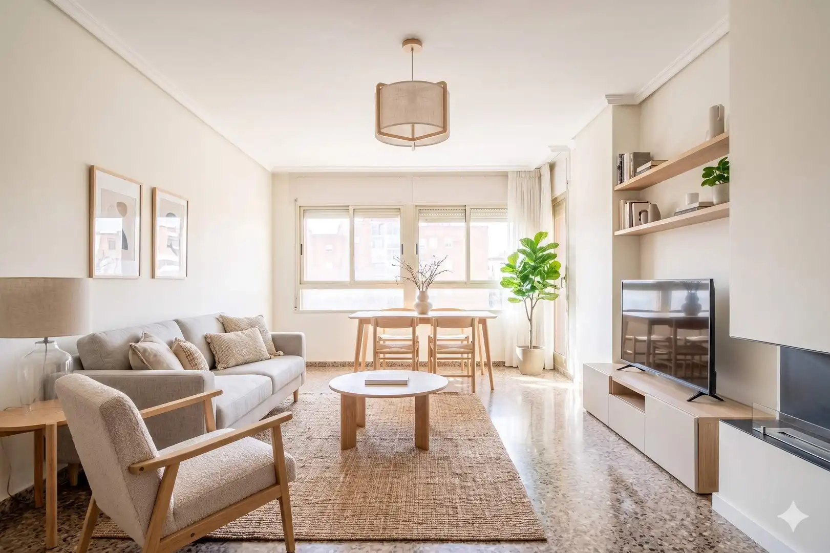 Living room of Flat for sale in Zaragoza  with Heating, Terrace and Storage room