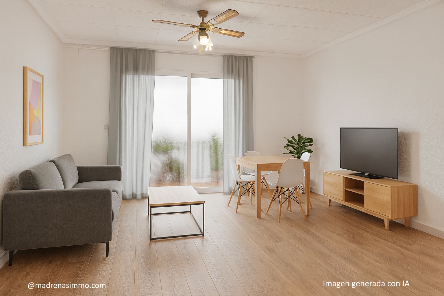 Living room of Flat for sale in Girona Capital  with Oven and Balcony