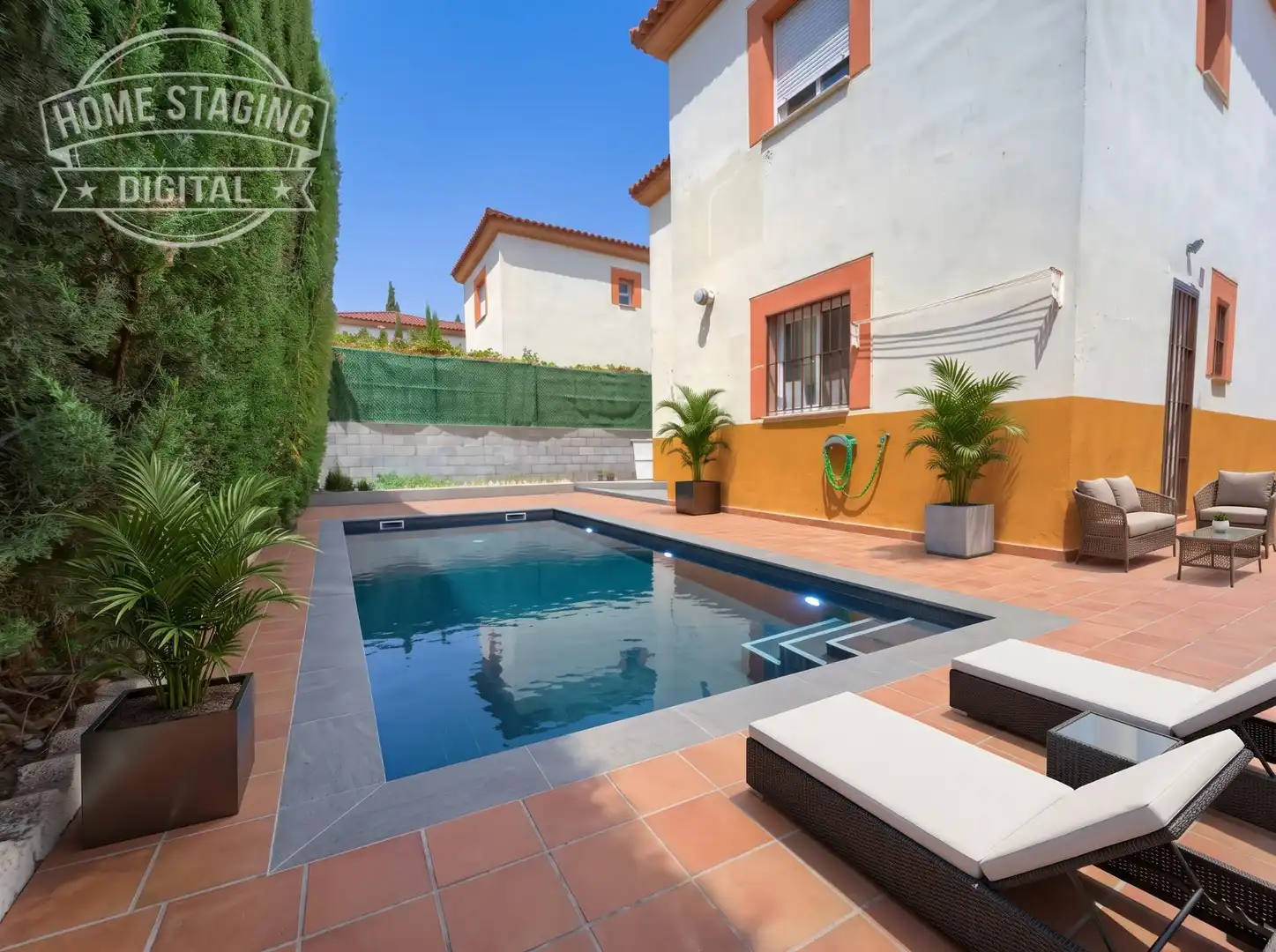 Swimming pool of Houses for sale in Bollullos de la Mitación  with Air Conditioner and Community pool