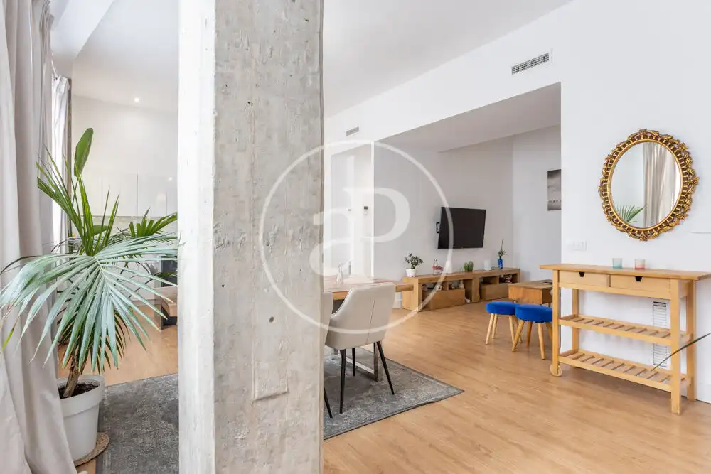 Wohnzimmer von Wohnung zur Miete in Valencia mit Klimaanlage, Terrasse und Möbliert