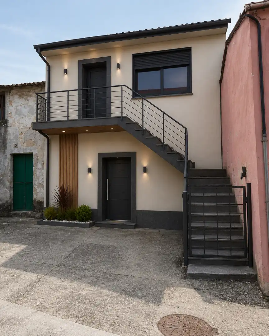 Vista exterior de Casa adosada en venta en A Coruña Capital  con Jardín privado, Trastero y Amueblado