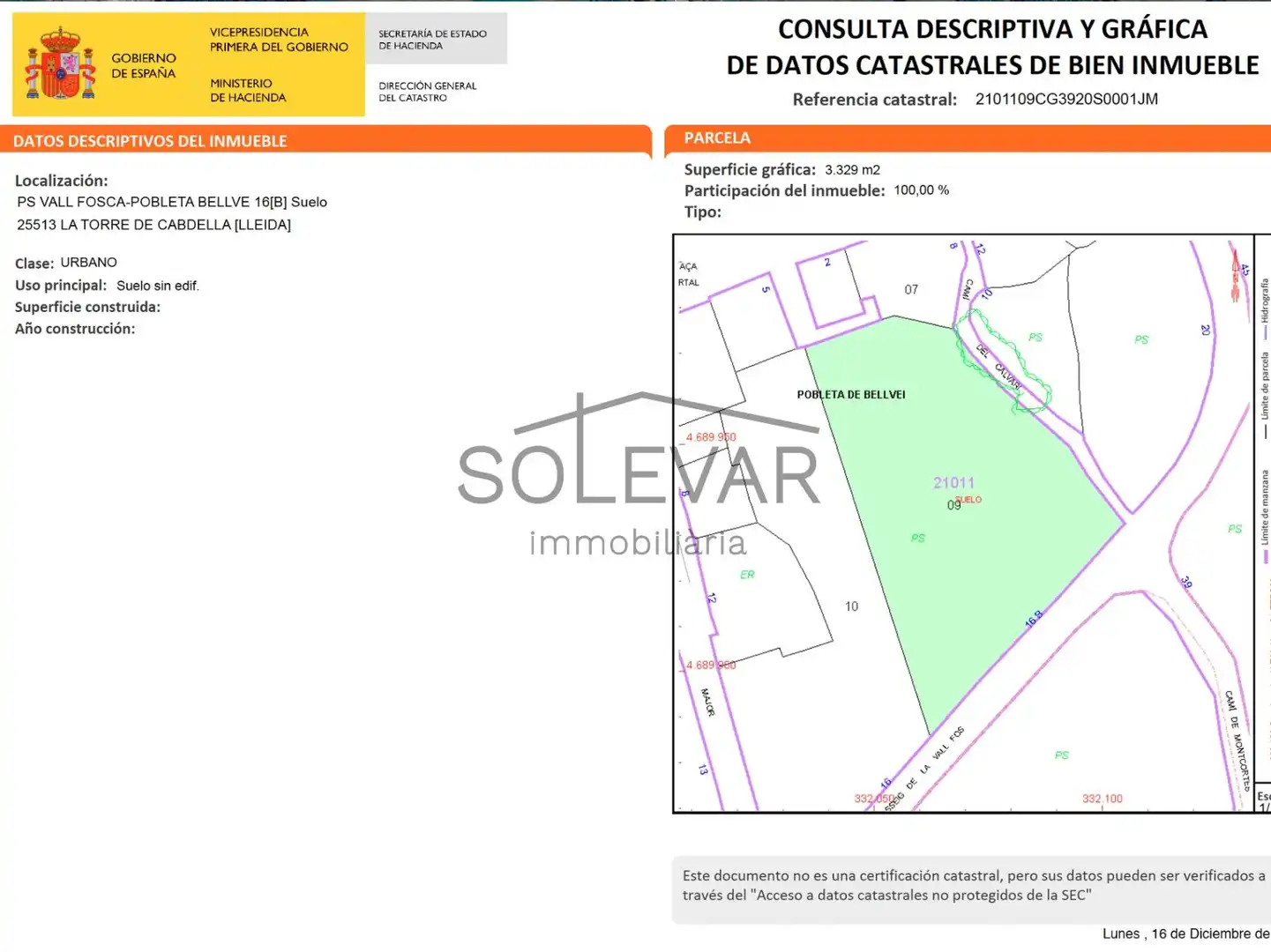 Terreno residenziale in vendita a Major Pobleta Bellvei, imagen 3