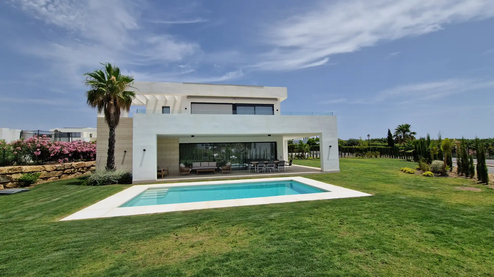 Vista exterior de Casa o chalet en venta en Mijas con Aire acondicionado, Jardín privado y Terraza