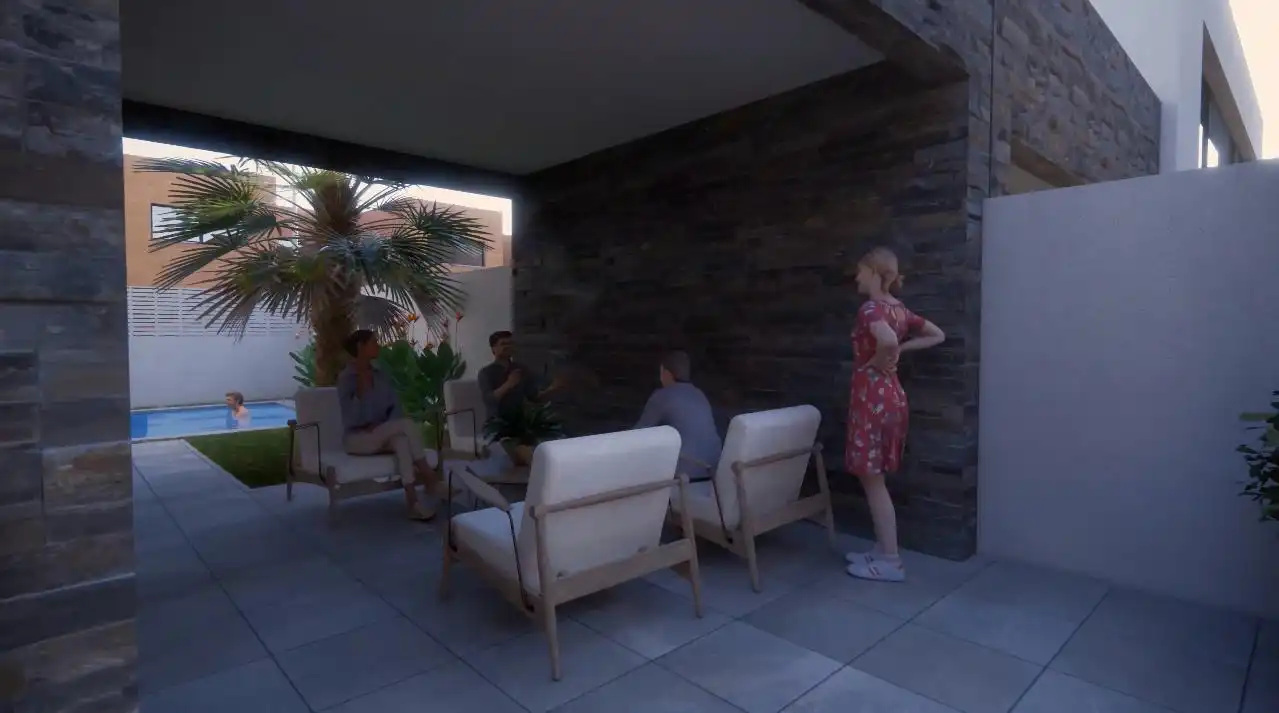 Terraza de Casa adosada en venta en Huércal de Almería con Jardín privado y Terraza