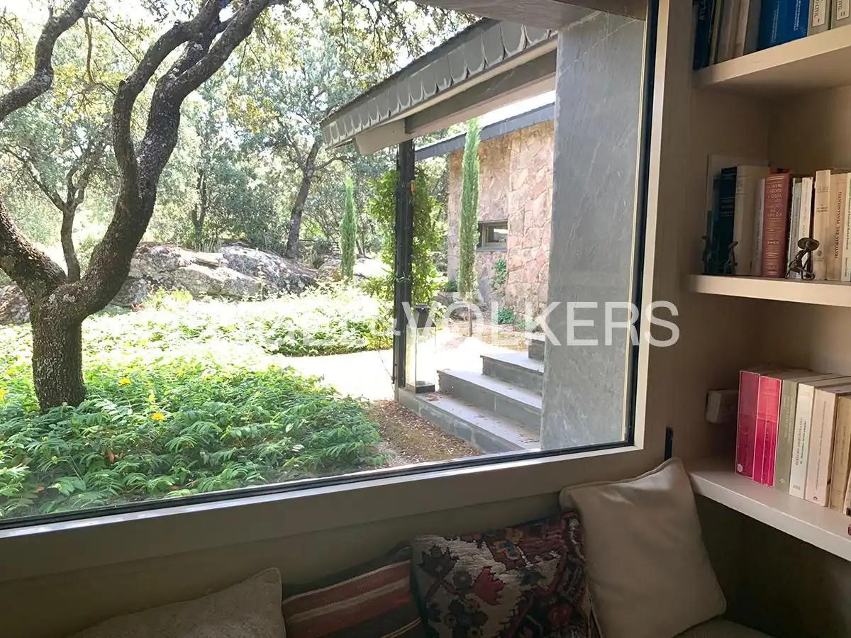 Vista exterior de Finca rústica de lloguer en Alpedrete amb Aire condicionat, Calefacció i Jardí privat