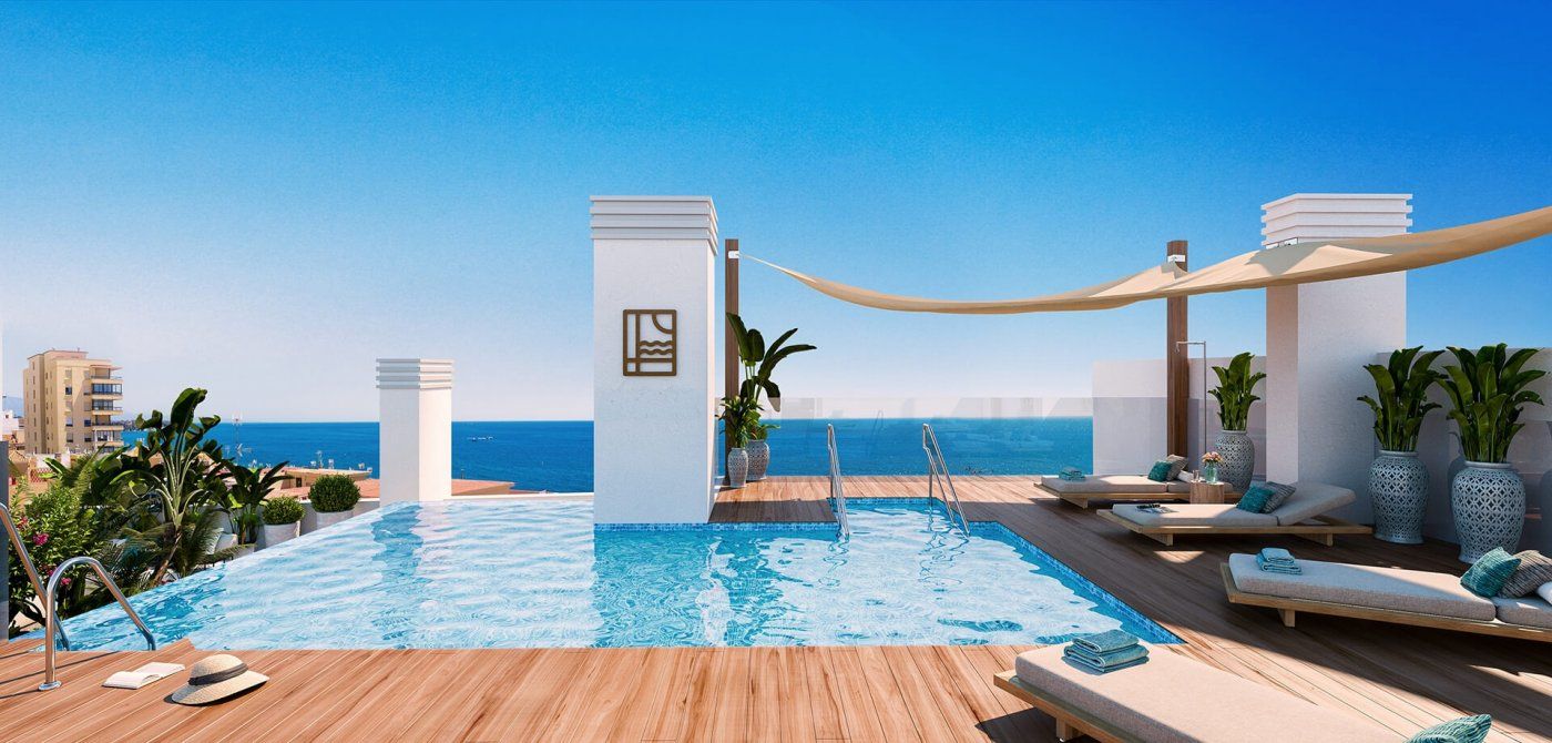 Swimming pool of Flat for sale in Estepona  with Air Conditioner, Heating and Terrace