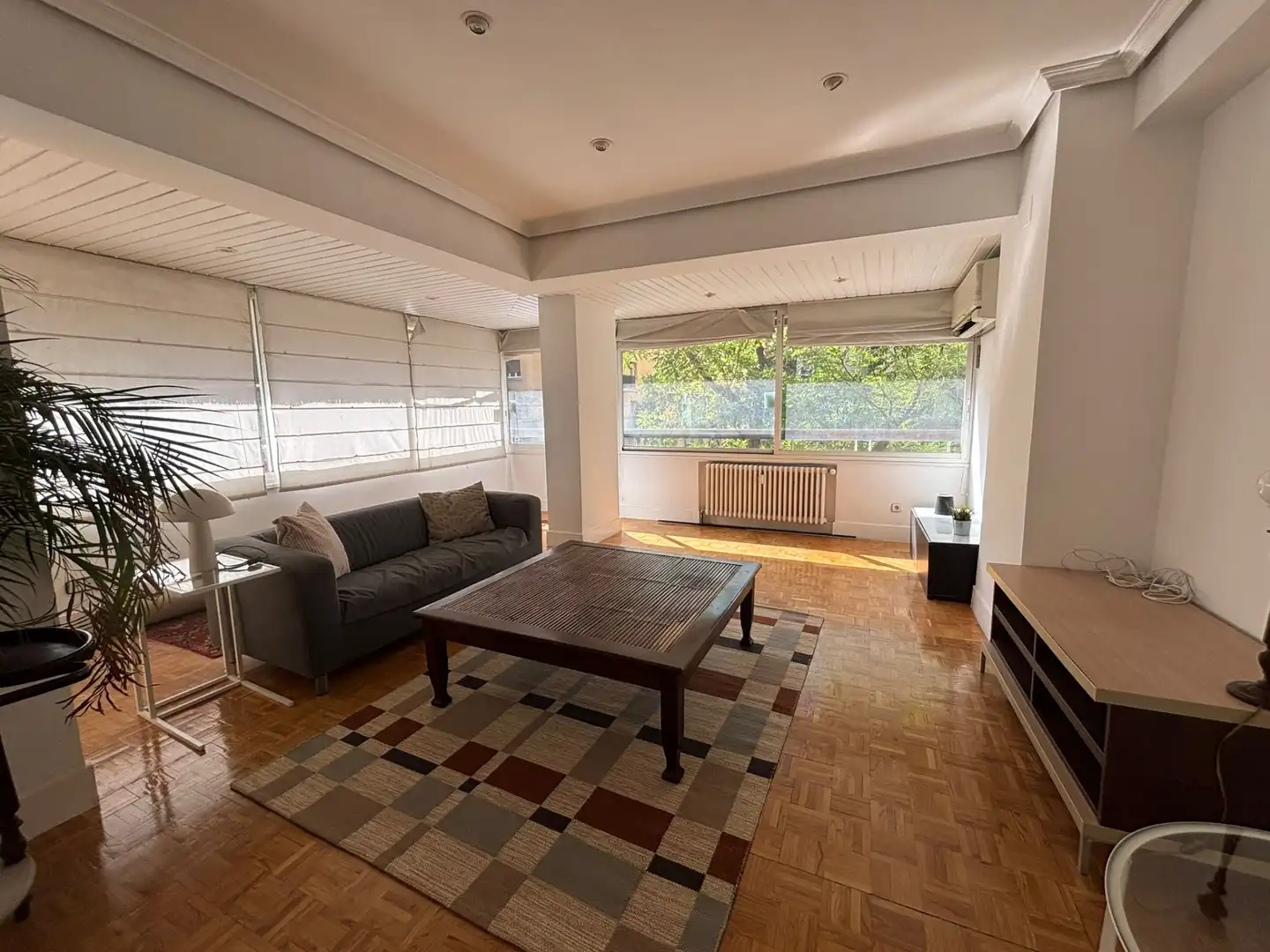 Living room of Flat for rent in Madrid  with Air Conditioner, Heating and Furnished