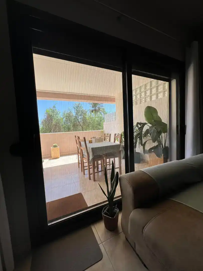 Terrassa de Apartament de lloguer en Vera amb Aire condicionat, Jardí privat i Piscina