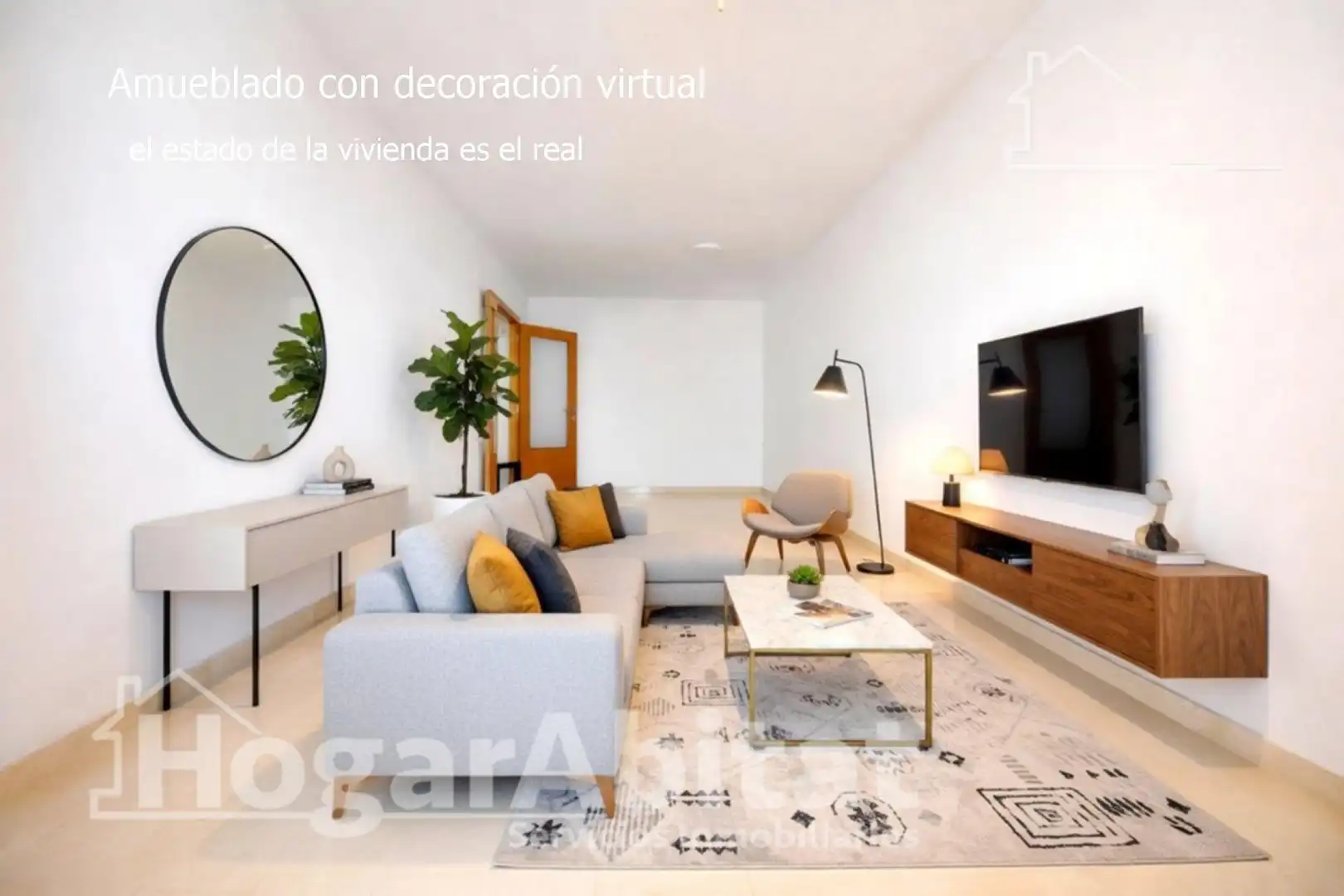 Living room of Flat for sale in Oliva  with Terrace, Storage room and Balcony