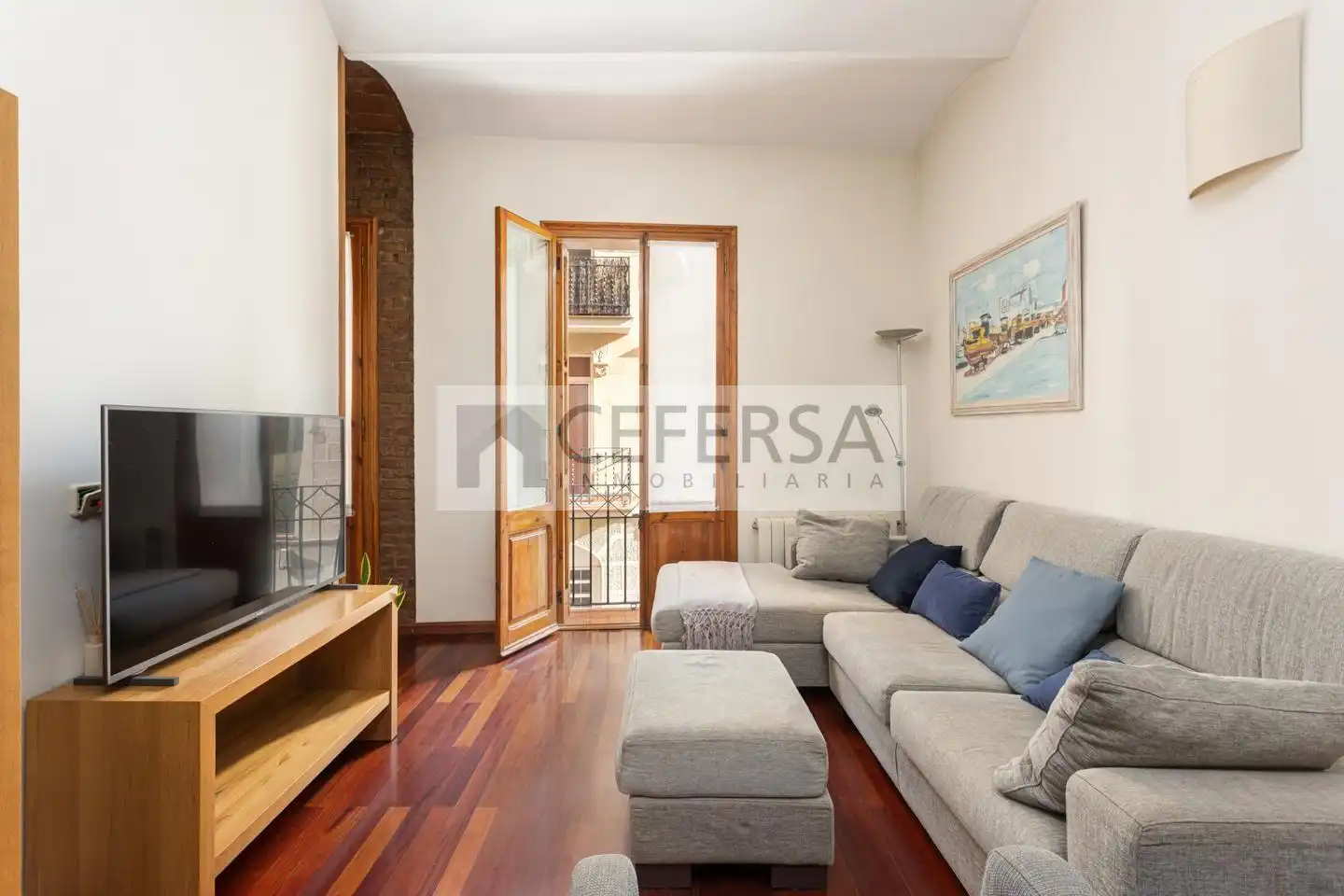 Sala de estar de Casa o chalet en venta en Barcelona con Aire acondicionado, Calefacción y Parquet