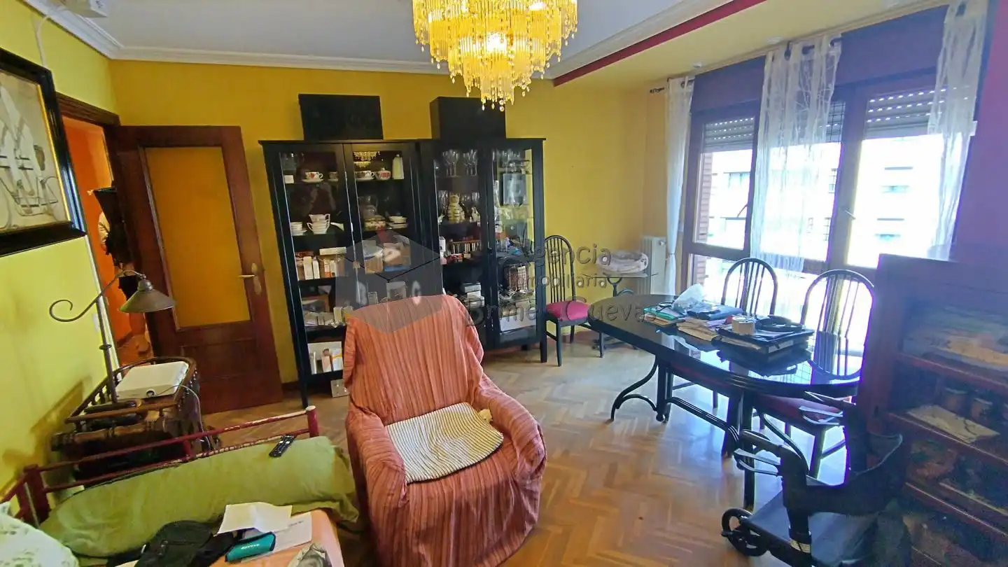 Sala d'estar de Pis en venda en Oviedo  amb Calefacció i Terrassa