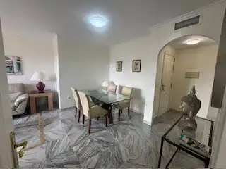 Dining room of Flat for rent in Marbella  with Air Conditioner, Terrace and Furnished