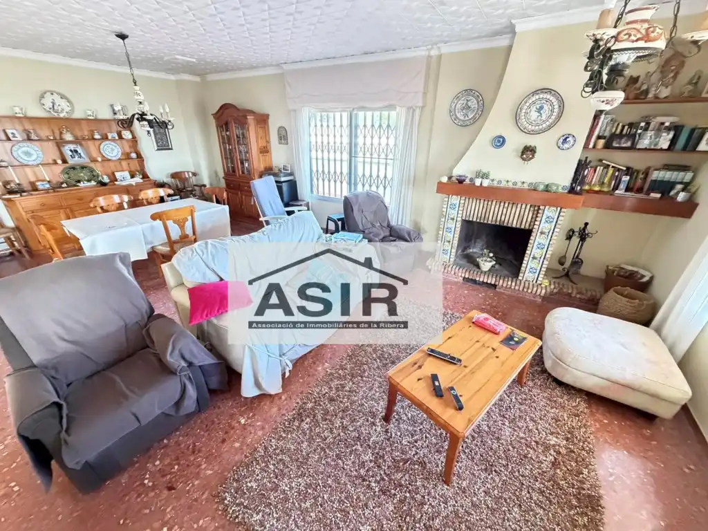 Sala de estar de Casa o chalet en venta en Alzira con Aire acondicionado, Terraza y Piscina