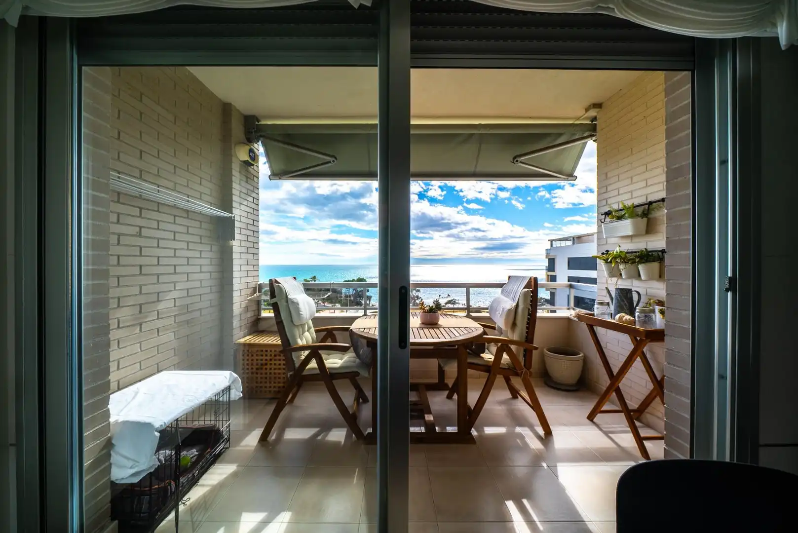 Terraza de Apartamento en venta en Villajoyosa / La Vila Joiosa con Aire acondicionado, Trastero y Amueblado