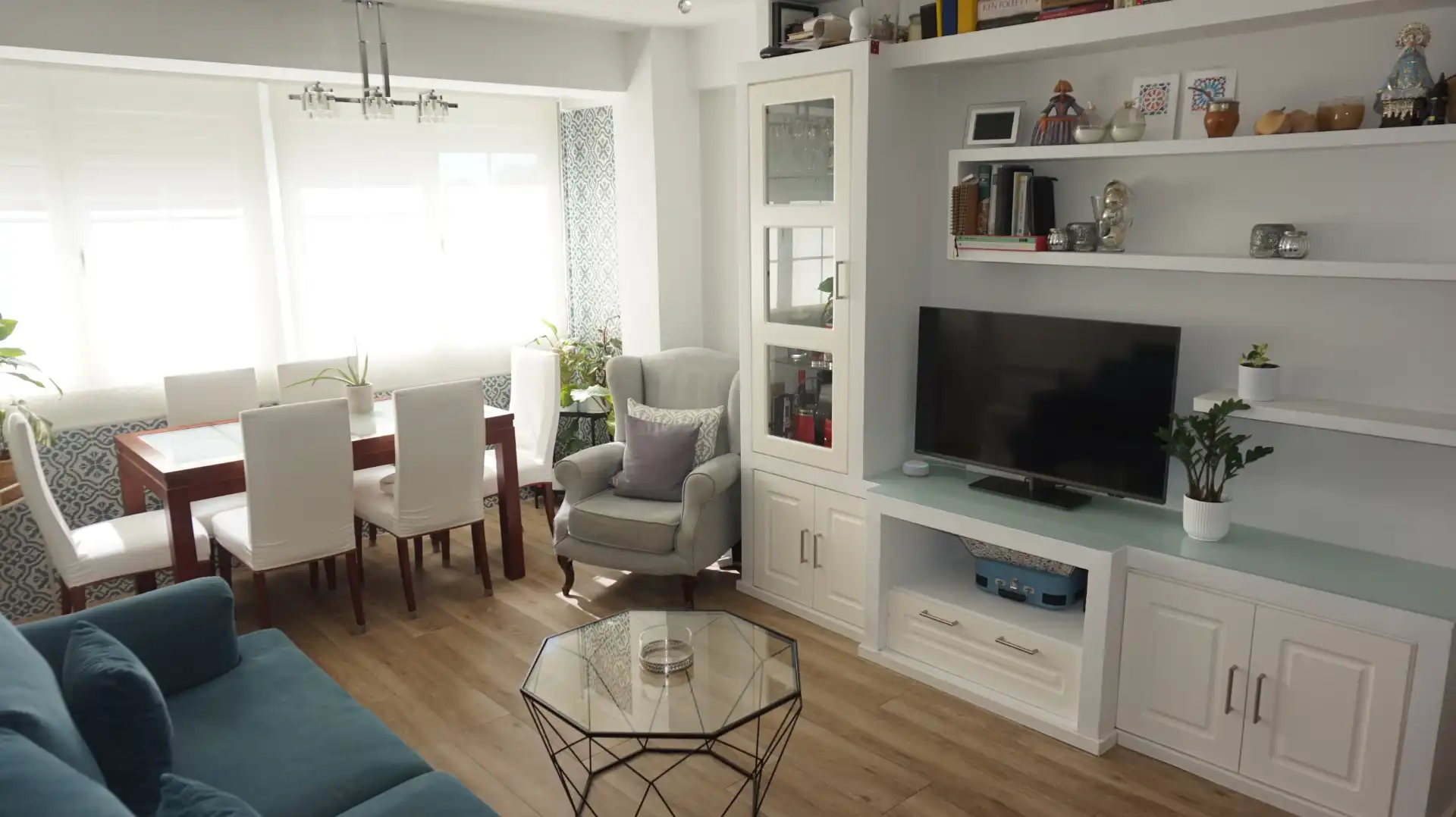 Wohnzimmer von Wohnung zum Verkauf in Madrid mit Klimaanlage, Heizung und Terrasse