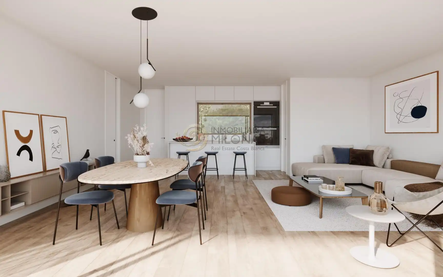 Living room of Apartments for sale in L'Alfàs del Pi  with Air Conditioner, Private garden and Terrace