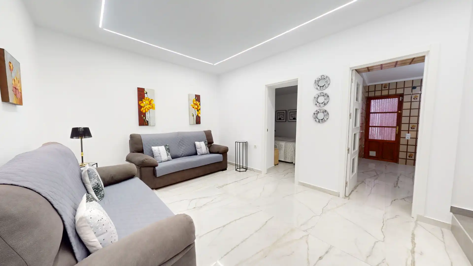 Sala d'estar de Casa adosada en venda en Sax amb Terrassa
