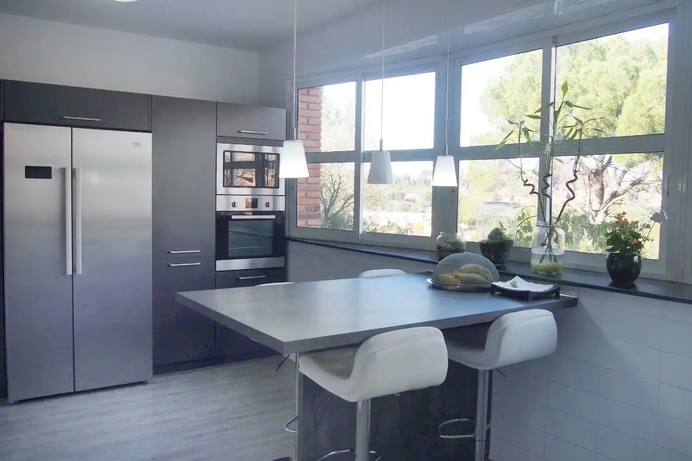 Cocina de Casa adosada de alquiler en Sant Cugat del Vallès con Aire acondicionado, Calefacción y Terraza