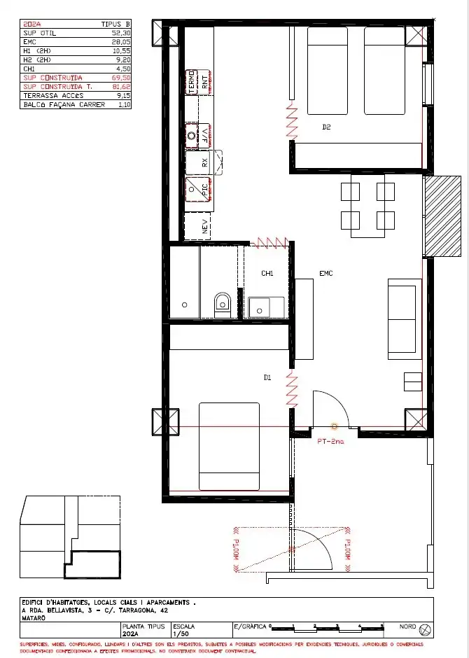 Piso en venta en Mataró con Aire acondicionado, Calefacción y Terraza