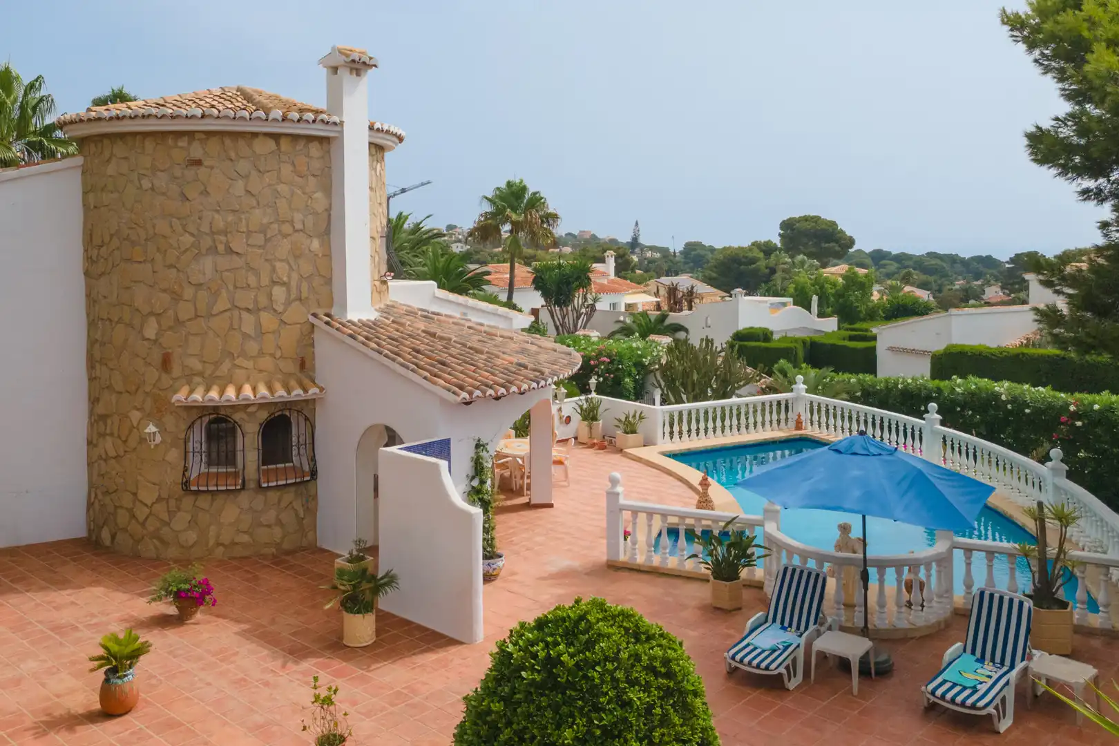 Vista exterior de Casa o chalet en venta en Jávea / Xàbia con Jardín privado, Terraza y Piscina