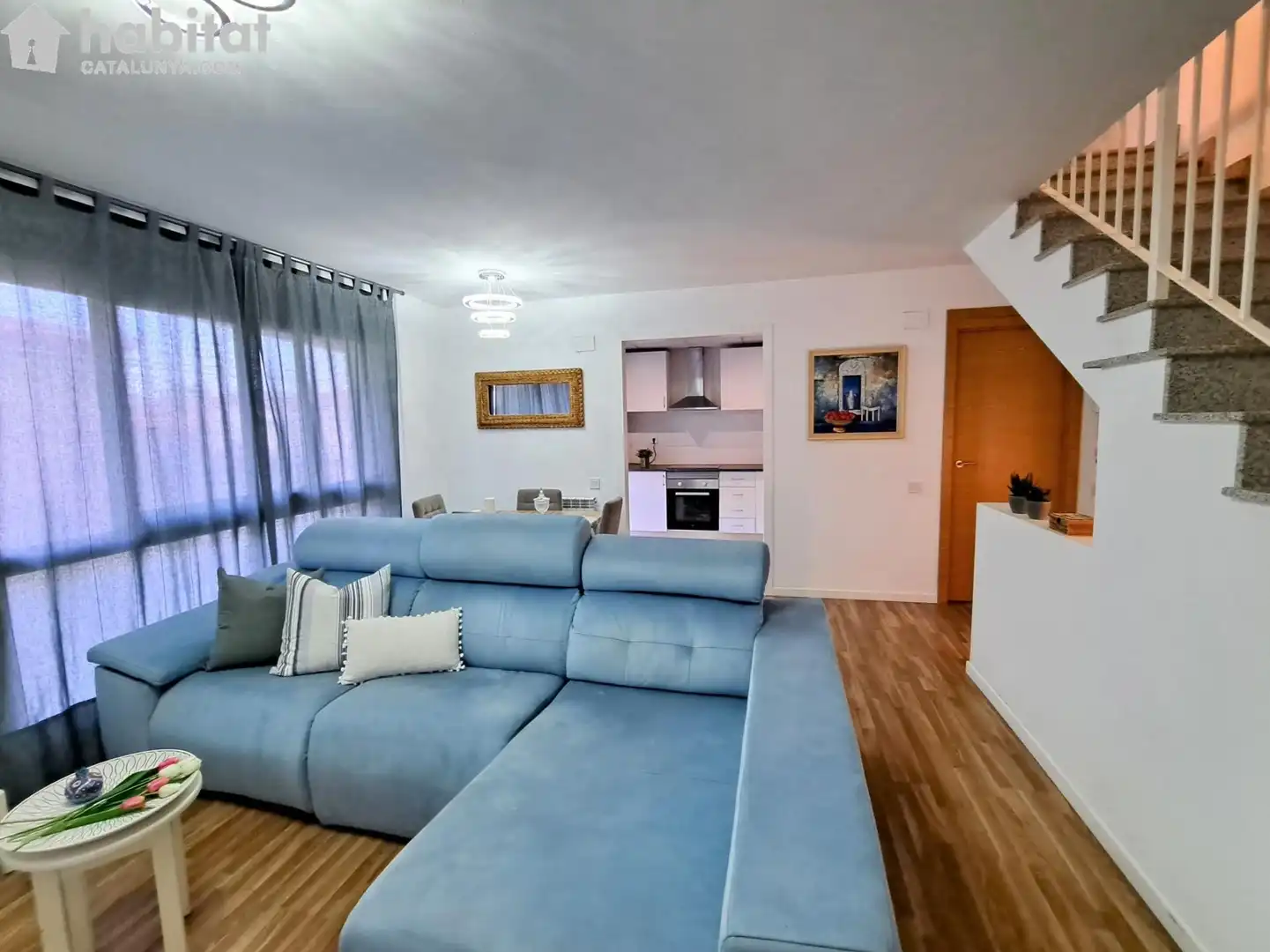 Sala de estar de Casa adosada en venta en Piera con Calefacción, Terraza y Alarma