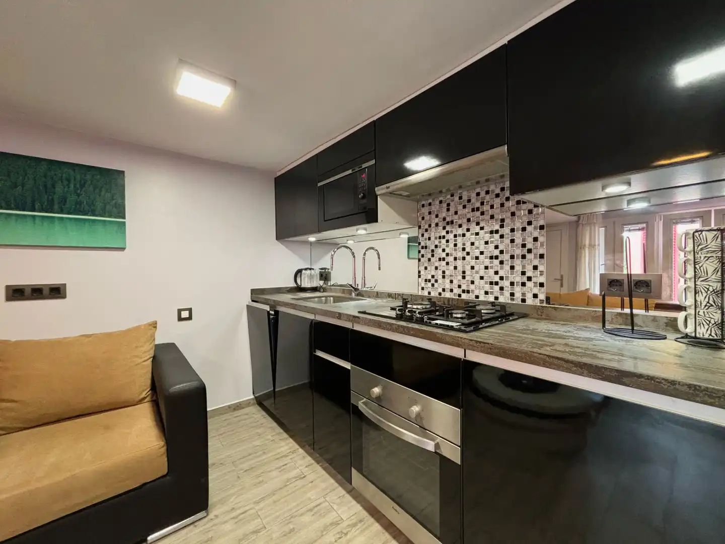 Kitchen of Apartments for sale in Calpe / Calp  with Air Conditioner, Furnished and Community pool