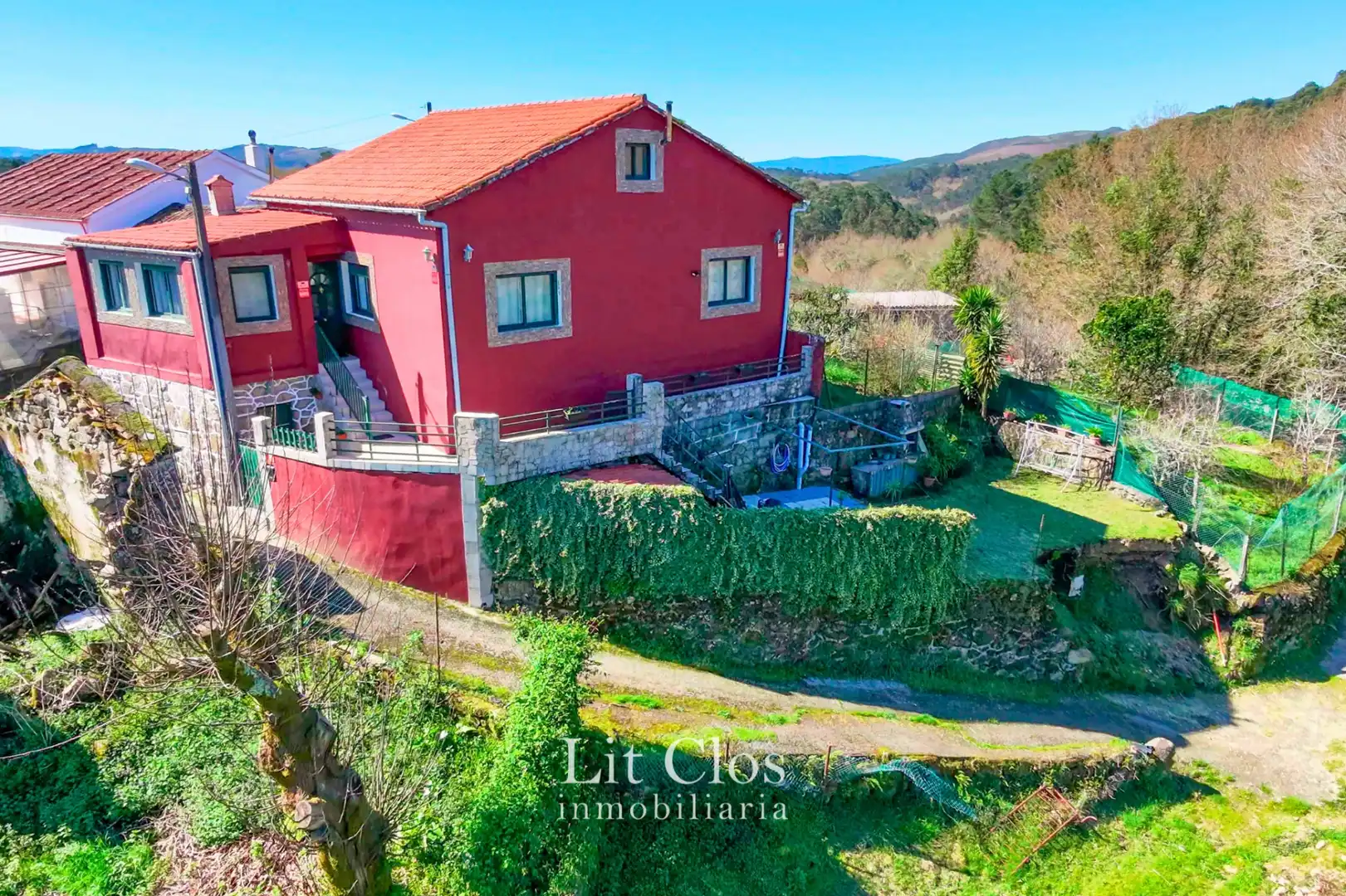 Vista exterior de Casa o chalet en venta en Ponte Caldelas con Jardín privado, Terraza y Amueblado