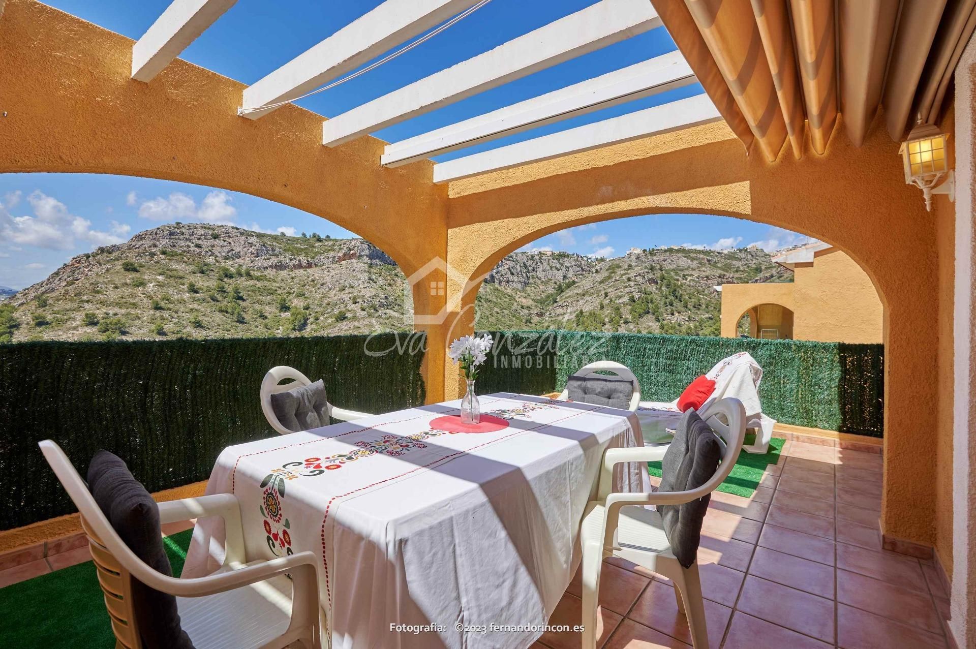 Terrassa de Apartament de lloguer en Benitachell / El Poble Nou de Benitatxell amb Aire condicionat, Jardí privat i Terrassa