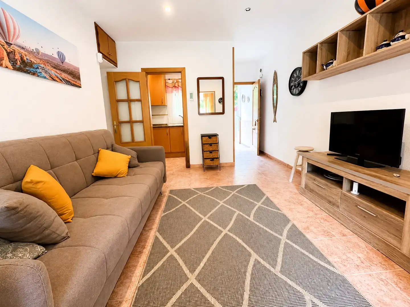 Sala de estar de Apartamento en venta en Santa Susanna con Terraza, Horno y Piscina comunitaria