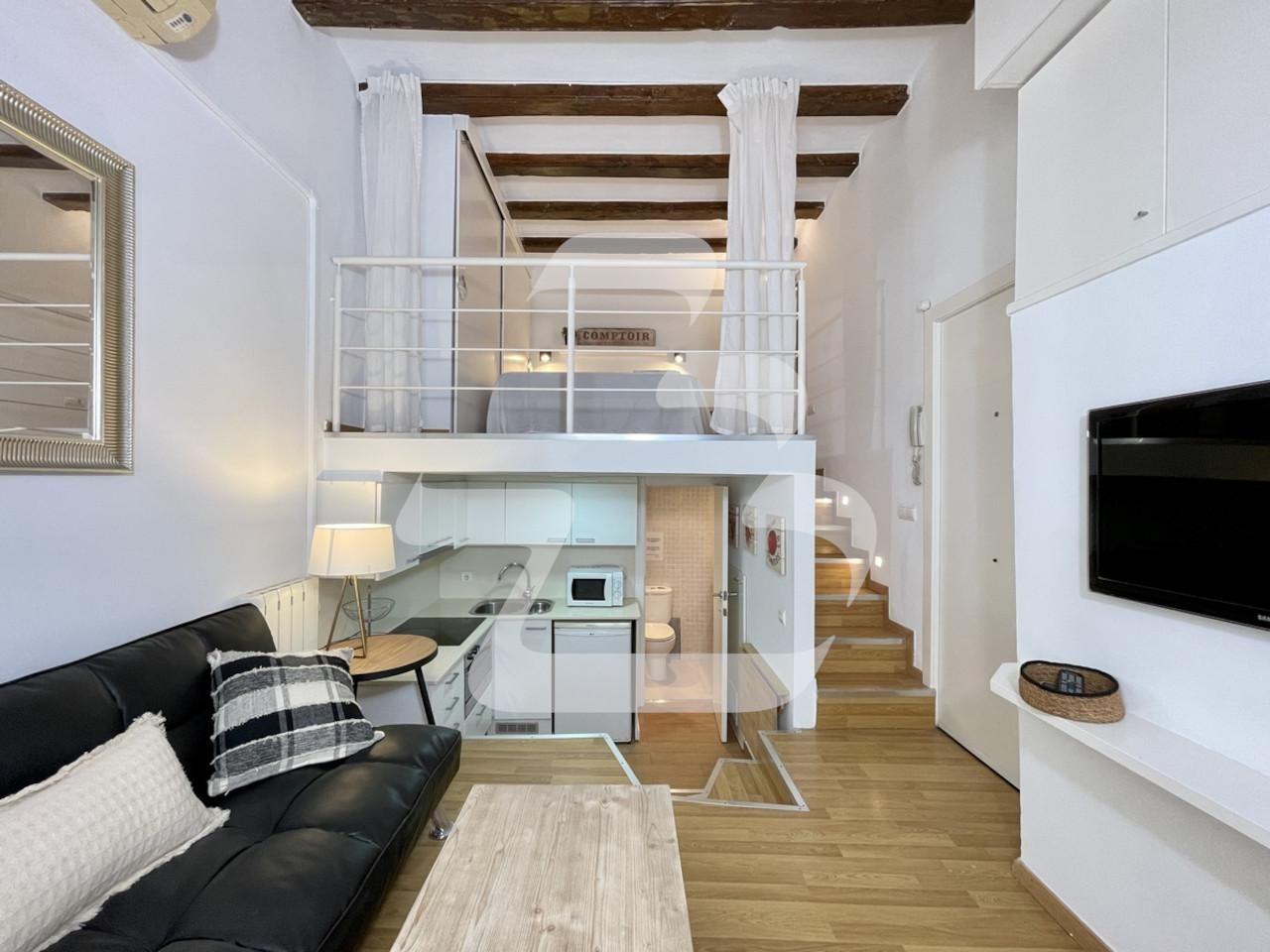 Sala d'estar de Estudi de lloguer en  Barcelona Capital