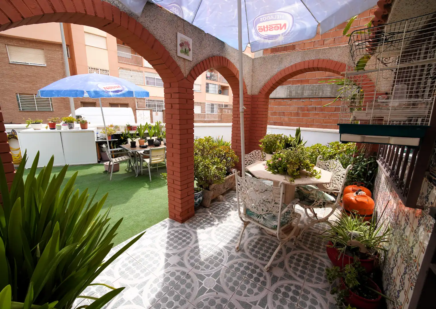 Terraza de Casa adosada en venta en Roquetas de Mar con Aire acondicionado, Jardín privado y Terraza