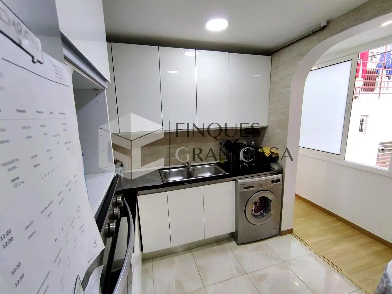 Küche von Wohnung zum Verkauf in Canovelles mit Heizung, Parkett und Balkon