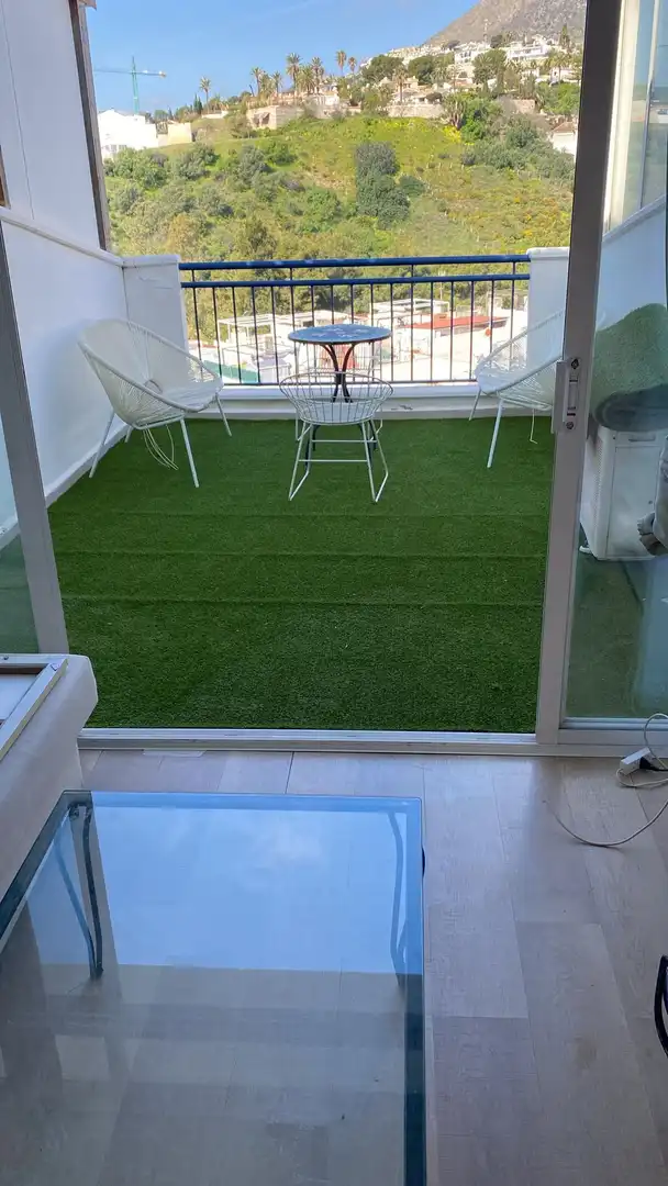 Terrasse von Wohnungen zum Verkauf in Benalmádena mit Klimaanlage, Heizung und Terrasse