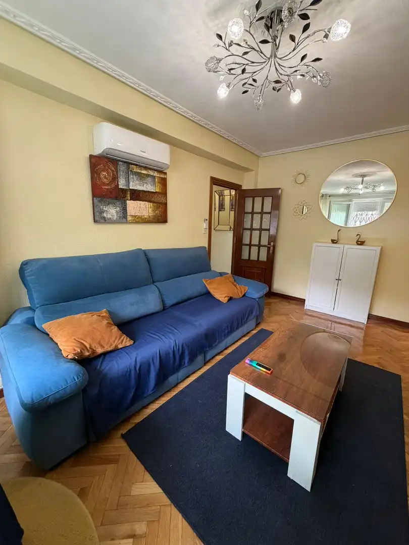 Sala de estar de Piso de alquiler en Madrid con Aire acondicionado, Calefacción y Parquet