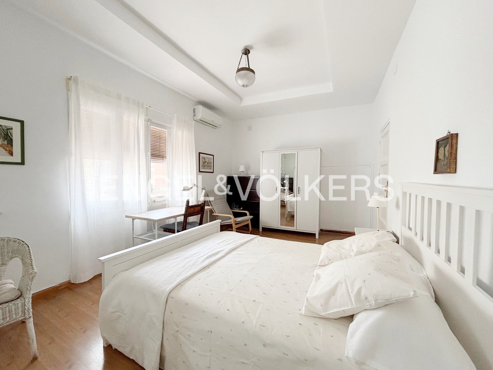 Bedroom of Apartment to rent in  Madrid Capital  with Air Conditioner, Heating and Parquet flooring