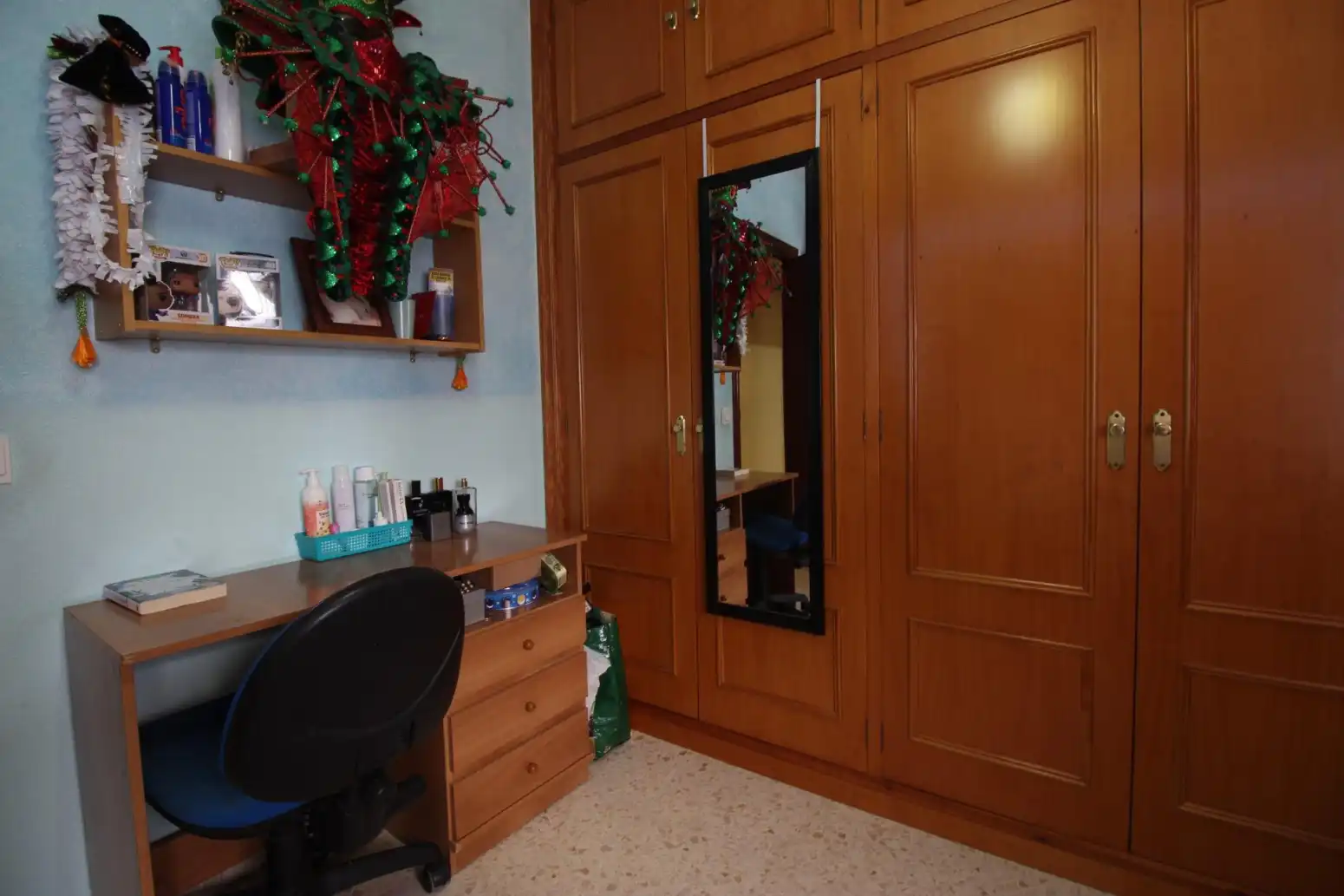Schlafzimmer von Wohnung zum Verkauf in Montijo mit Klimaanlage, Heizung und Parkett