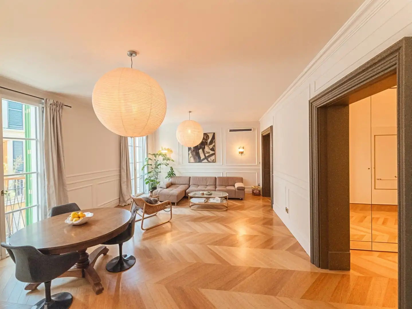 Wohnzimmer von Dachboden zum Verkauf in  Palma de Mallorca mit Klimaanlage, Heizung und Terrasse