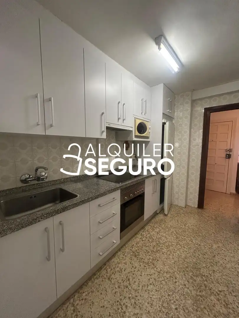 Kitchen of Flat for rent in Granada  with Air Conditioner, Terrace and Furnished