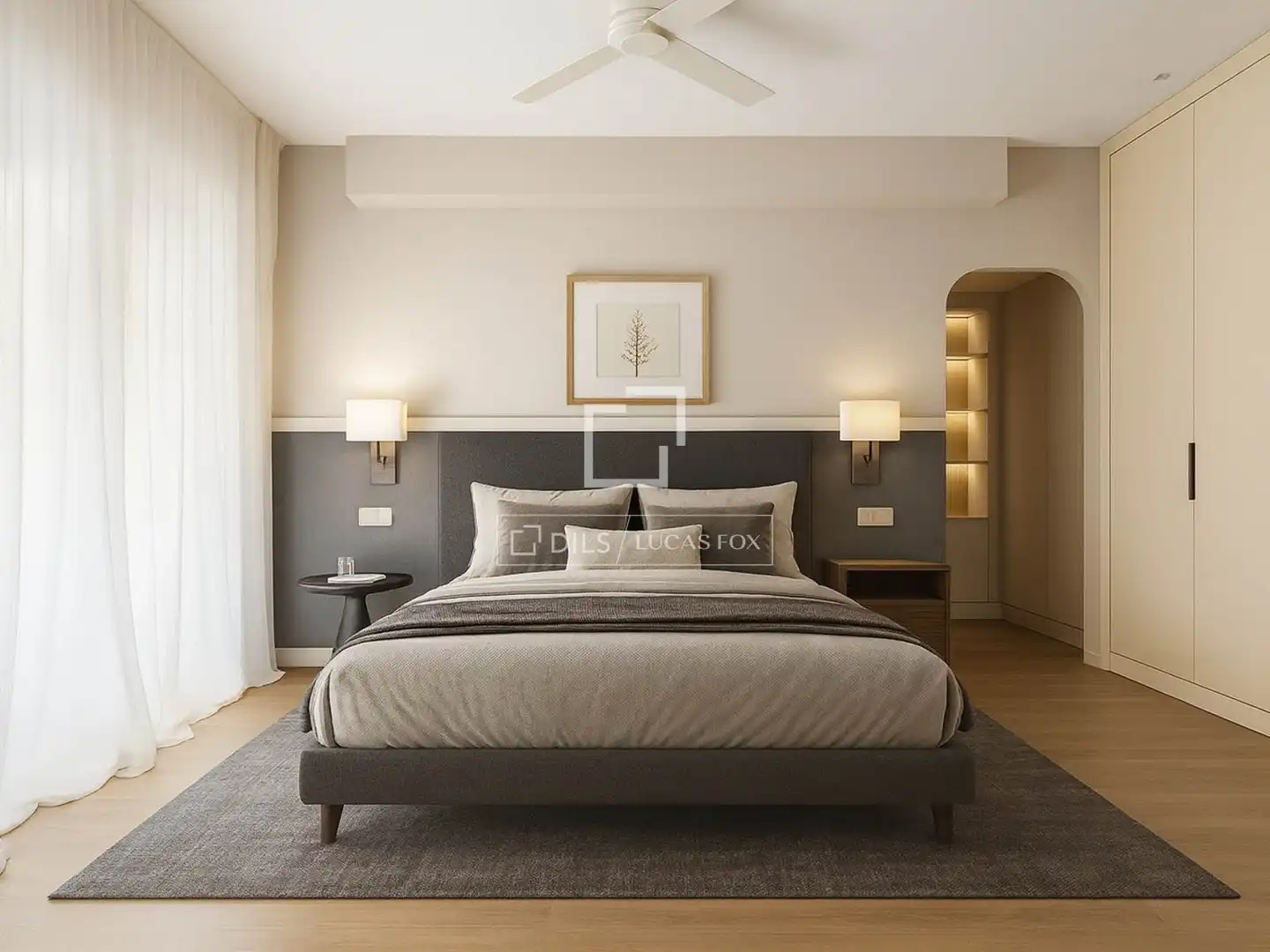 Schlafzimmer von Wohnung zum Verkauf in Barcelona mit Klimaanlage und Heizung