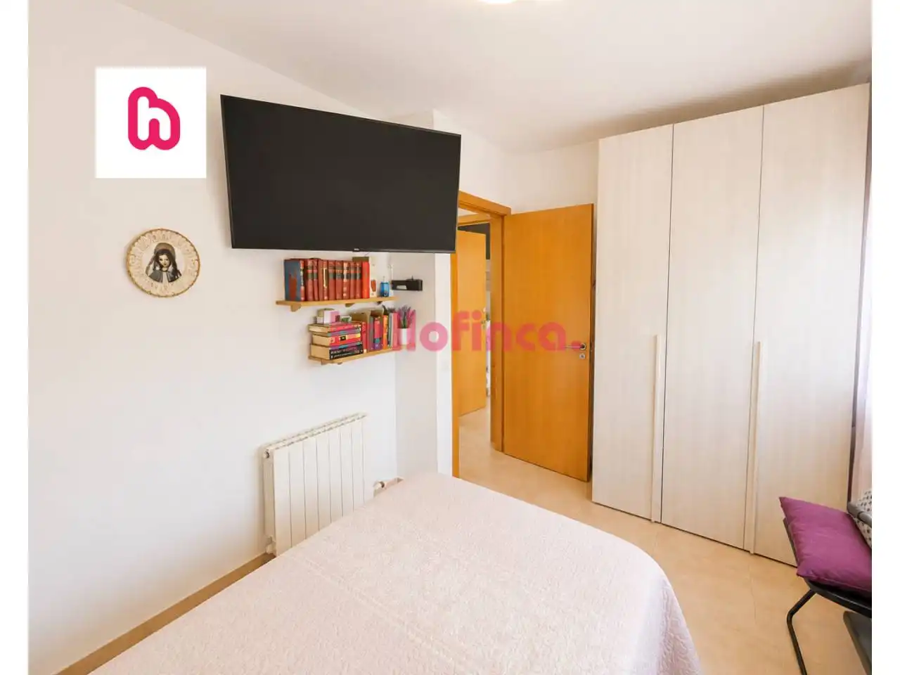Schlafzimmer von Wohnung zum Verkauf in Sant Celoni mit Klimaanlage, Heizung und Balkon