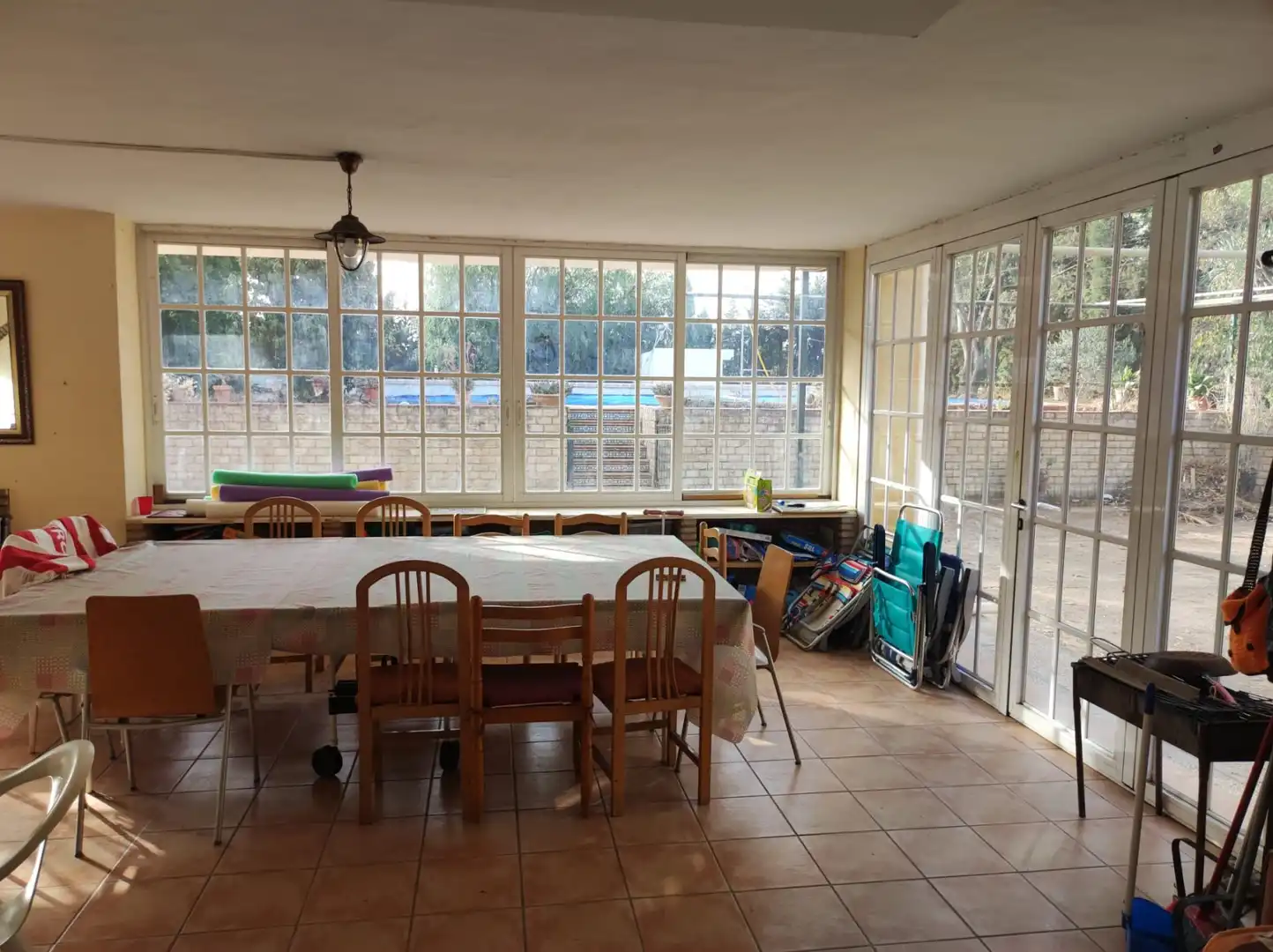 Dining room of Houses for sale in Bollullos de la Mitación  with Air Conditioner, Heating and Private garden