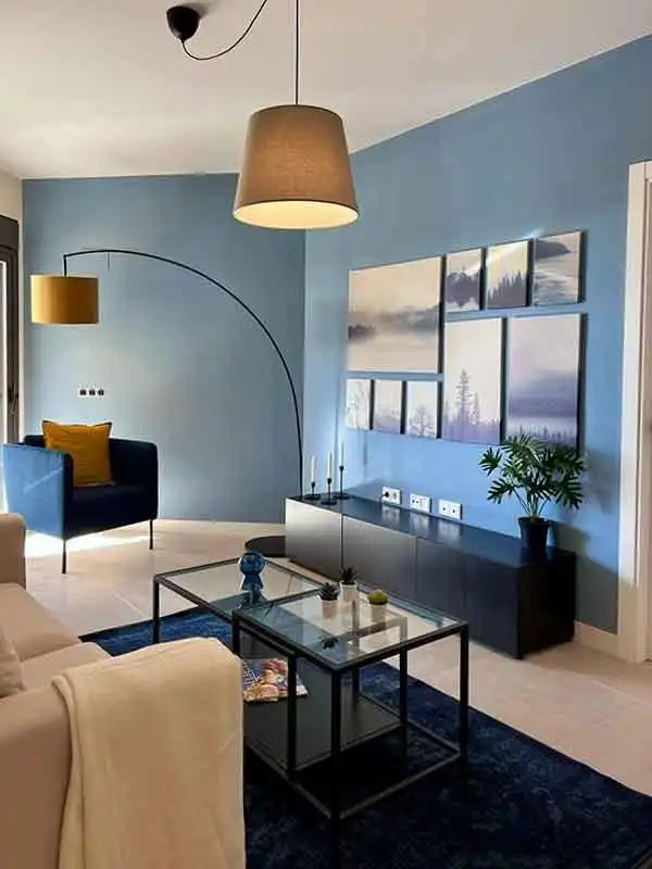 Wohnzimmer von Erdgeschoss zum Verkauf in Vélez-Málaga mit Klimaanlage, Privatgarten und Terrasse
